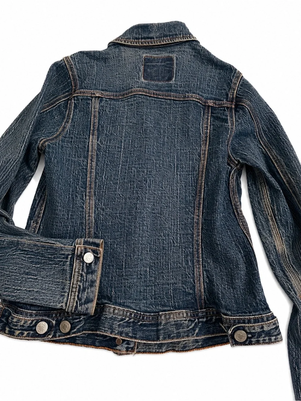 Vintage Lucky Brand Dungarees USA Denim Jacket Womens L Gene Montesano Trucker - Picture 5 of 11